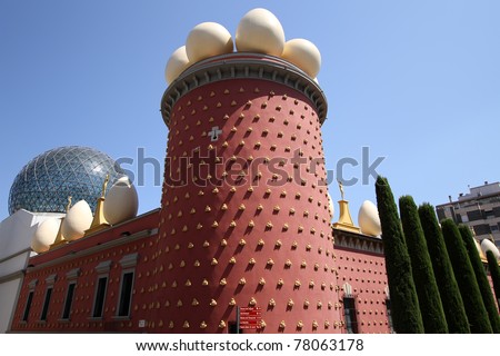 FIGUERES, SPAIN - JULY 27: Dali Museum in Figueres, Spain on July 27, 2010. Museum was opened on September 28, 1974 and houses largest collection of works by Salvador Dali.