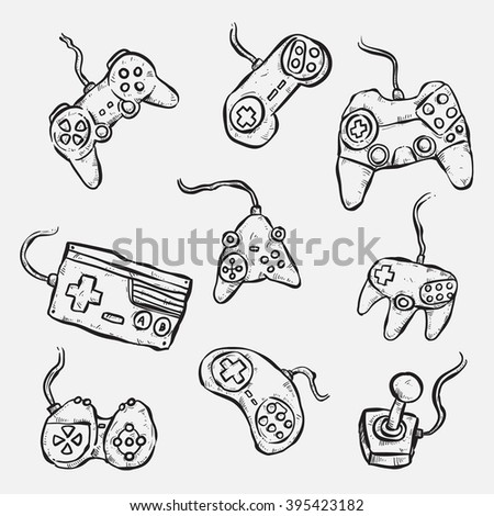 Joystick Concepts Sketch Stock Vector Illustration 395423182 : Shutterstock