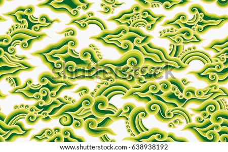 Batik Mega Mendung Vector Background