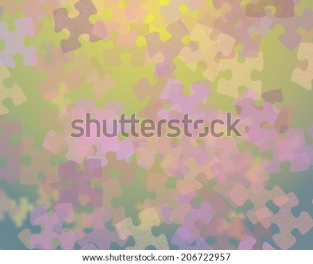 pastel shades in the shape of jigsaw pieces used as a background