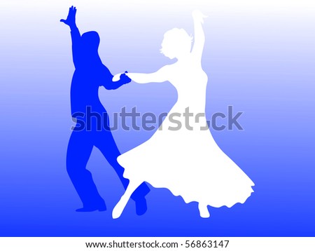 Man and woman dancing in black and white