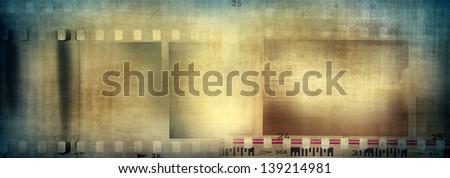 Film negative frames, film strips background