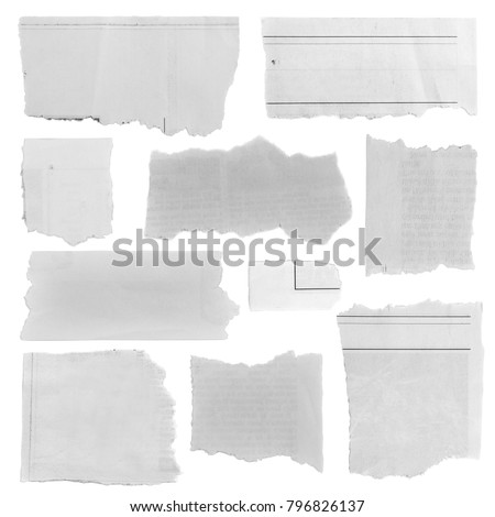 Pieces of torn paper on plain background Foto stock © 