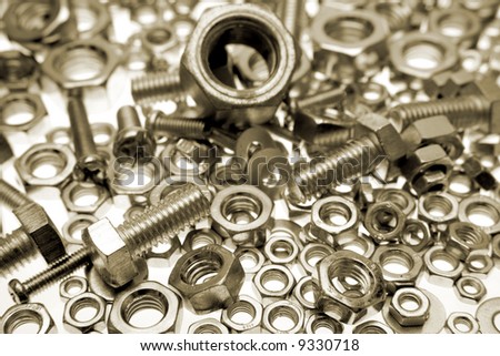 Nuts and bolts close-up