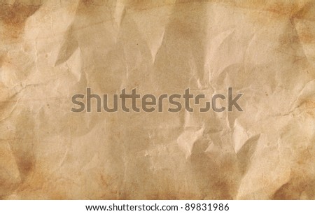 Close up crumpled brown paper texture and background - Stock Image -  Everypixel