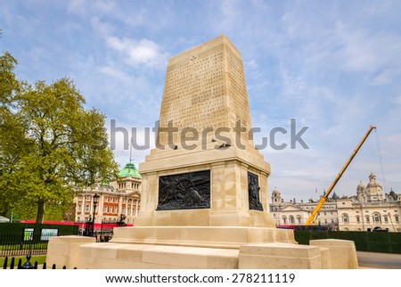 Guards Memorial dedicated to the five Foot Guards regiments of the Great War