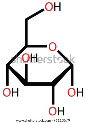 Glucose (Alpha-D-Glucopyranose) Structural Formula Stock Vector ...