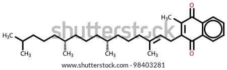 Vitamin K1 (phylloquinone) structural formula