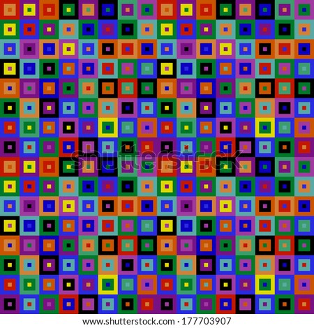 Multicolored Squares Mosaic