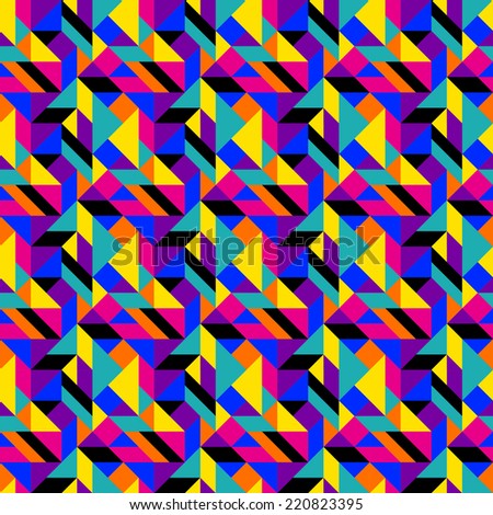 90s Geometric Pattern Stock Vector Illustration 220823395 : Shutterstock