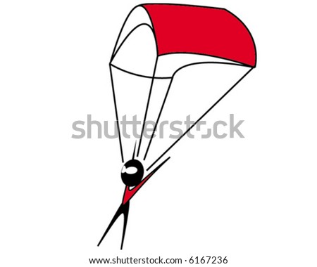 Parachuter - vector illustration