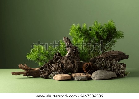 Similar – Image, Stock Photo Natural pine brown cones for holiday decoration