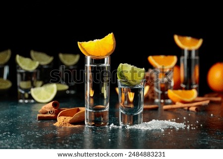 Similar – Image, Stock Photo Tequila shots with salt and lemon