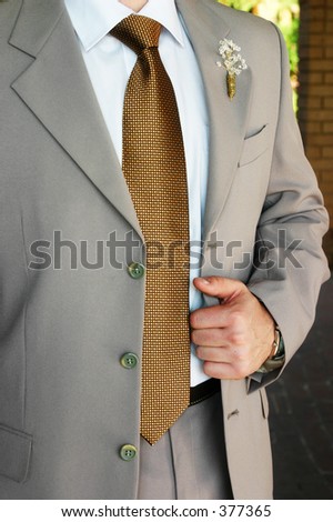 Formal mens tie suit