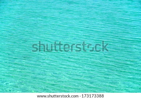 Turquoise water background from East China Sea at Okinawa in Japan