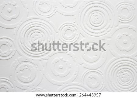 Embossed Abstract Circle Pattern on White Paper Structure