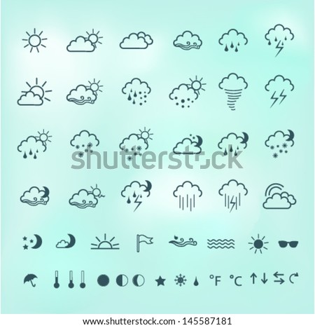Weather vector icon set
