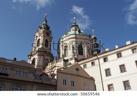 St Nikolas church, one of the most important buildings of baroque Prague
