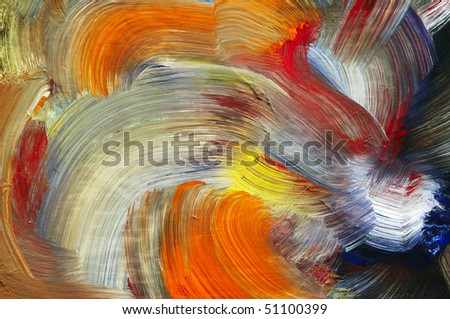 closeup of brush strokes - run colors - craftsmanship