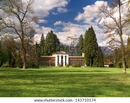 Old botanical garden with arboretum which belonged to the Revay\'s manor house build in 16th century. It is located in Turcianska Stiavnicka, in the wonderful region of Turiec, Slovakia.