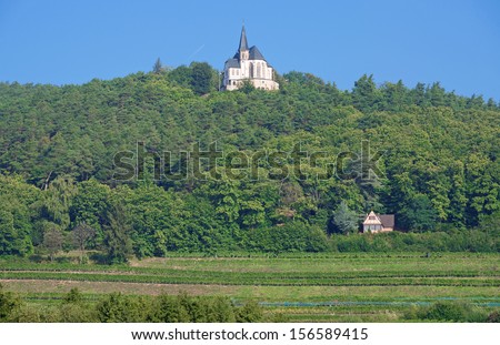 famous Saint Anna Chapel at German Wine Route near Edenkoben,Rhineland-Palatinate,Germany