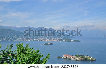 Borromean islands with Isola Bella,Lake Maggiore,Piedmont,italian Lakes,italian Lake District,Italy