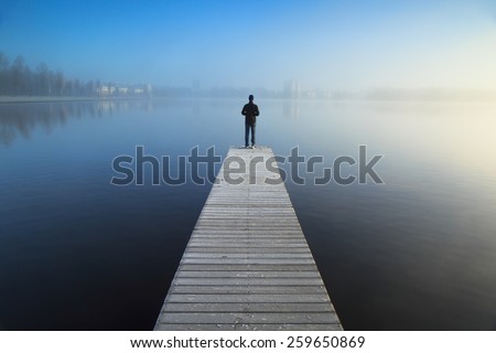 Similar – Foto Bild Ende Steg Aussicht Meer