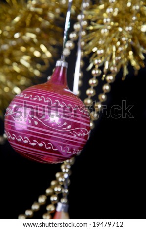 Christmas scenery on a black background