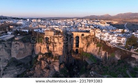 Similar – Image, Stock Photo Ronda natural landscape aerial view Andalusia Spain