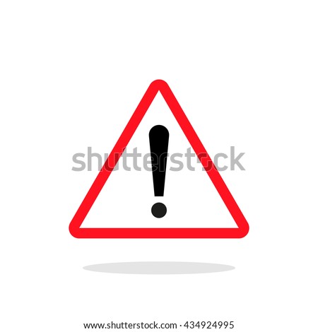 Red Triangle Attention Or Warning Sign Icon Stock Vector 434924995 ...