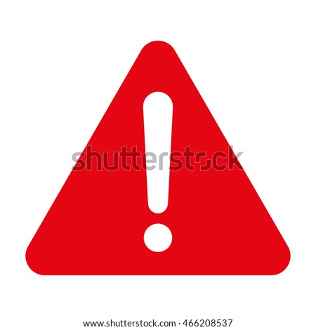 Warning sign, Red warning sign, Warning sign Icon, Warning sign on white, Warning sign vector, Warning sign illustration. Triangle warning sign