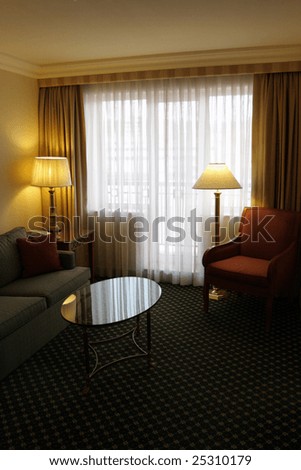 The interior of drawing-room in a hotel