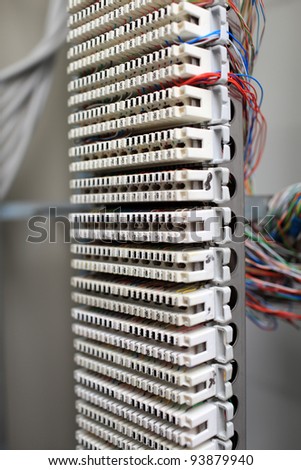 It is digital distribution frame at a server room