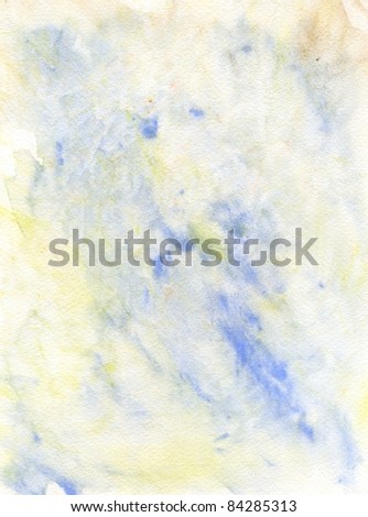 Blue and Yellow Abstract Watercolor Background