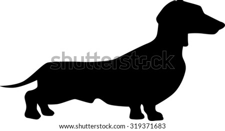 wiener dog silhouette wiener dog silhouette