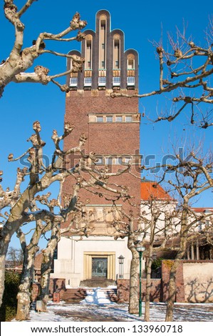 MathildenhÃ?Â¶he Darmstadt - Jugendstil - art nouveau - Germany - five finger tower and russian chapel