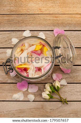 Rose Oil / Rose Syrup with rose petals