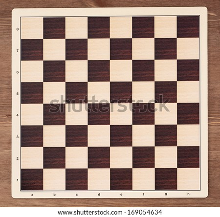 Empty chess board - equipment of leisure games.