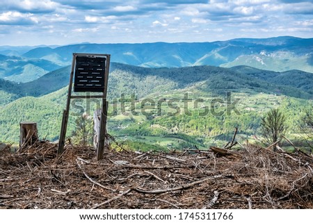 Rural landscape and Stolica mountains, Slovak republic. Forest calamity theme. Zdjęcia stock © 