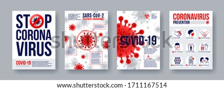 Similar – Image, Stock Photo Coronavirus: danger of Covid-19. Portrait of a young man wearing a face mask, biological danger