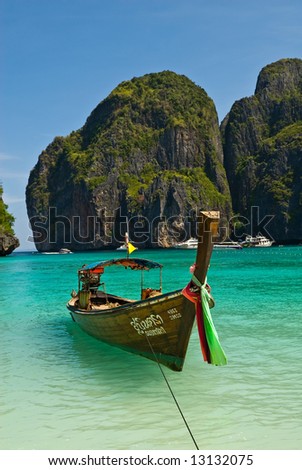 traditional Thailand boat, Phi Phi island, Thailand