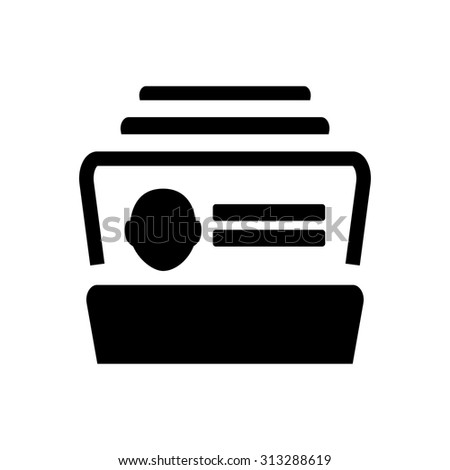 Business cards database icon vector illustration eps10 on white background