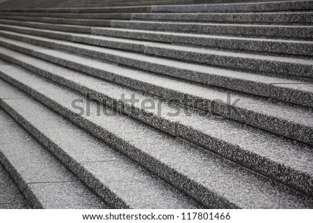 Concrete steps with nobody around.