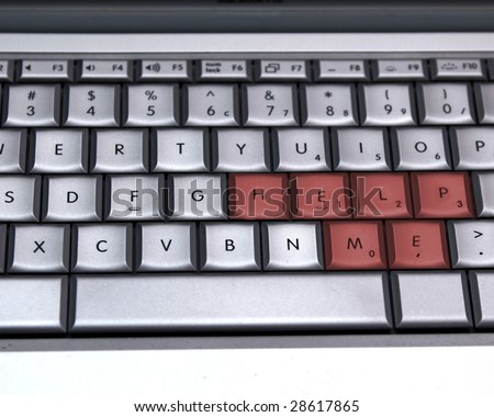 computer keyboard with help me keys