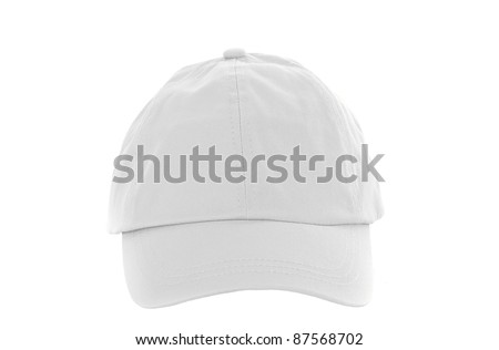 White Baseball Cap Isolated On White Stock Photo 87568702 : Shutterstock