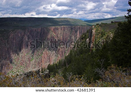 Black Canyon of Gunnison gorge view in the morning