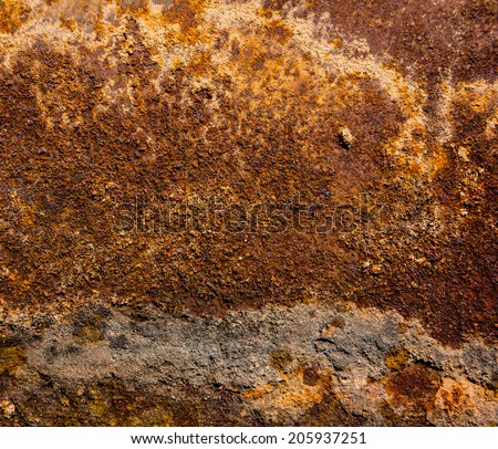 old sheet metal covered with rust and corrosion