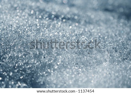 Close-up of a snow surface (Shallow DOF)