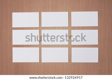 Blank Business Card on wood texture