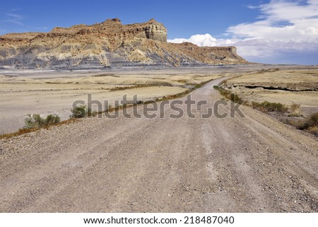 Desert dirt road in Glen Canyon National Recreation Area.